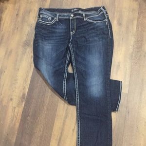 Size 22 Dark wash Suki Silver straight leg jeans